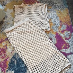 Steve Madden Cream Skirt Set